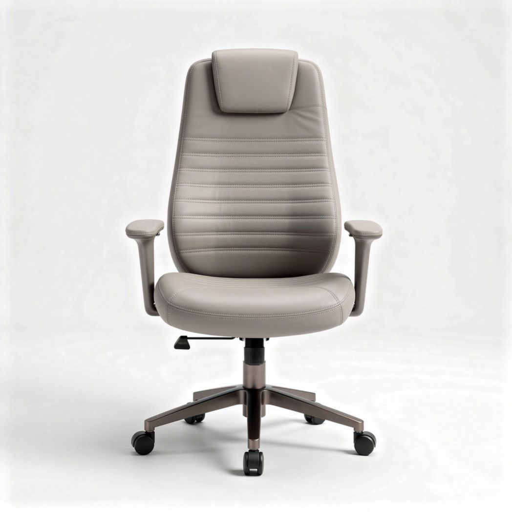 Leather office chair with adjustable height and ergonomic design 60 x 60 x 120cm