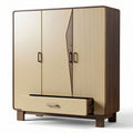 Modern three-door cabinet with drawer and wood finish 80 x 40 x 100cm