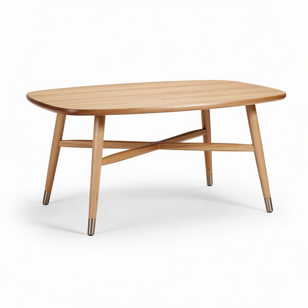 Bamboo coffee table with modern design and natural finish 120 x 60 x 45cm